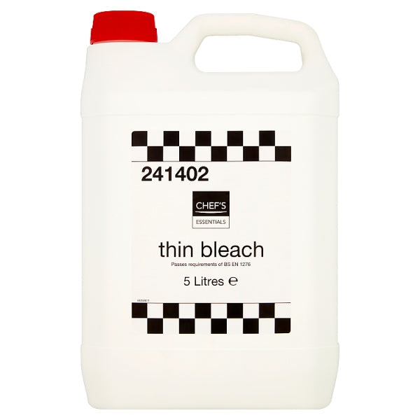 Chef's Essentials Thin Bleach 5 Litres, Case of 3