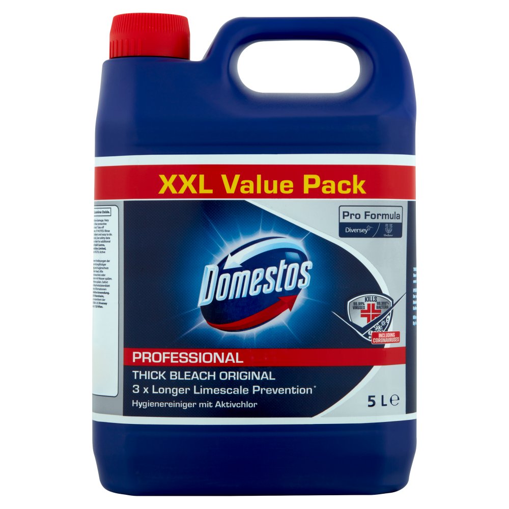 Domestos Pro Formula Professional Thick Bleach Original 5L - Case of 1 (CLEARANCE)