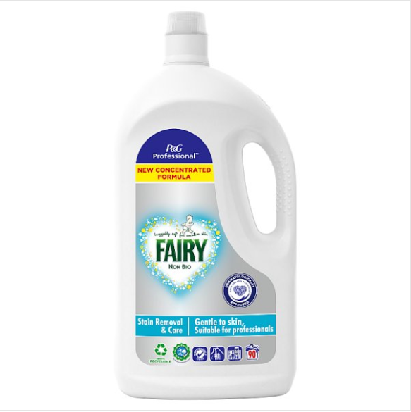 Fairy Non Bio Professional Non Bio Washing Liquid Laundry Detergent, 90 washes, 4.05L - Case of 2