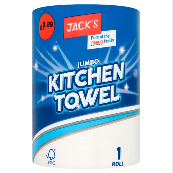 Jack's Jumbo Kitchen Towel 1 Roll - Case of 6