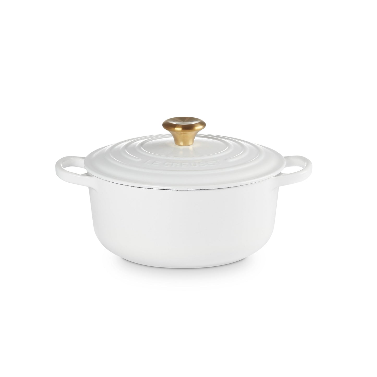Le Creuset Signature Cast Iron Round Casserole 20cm White