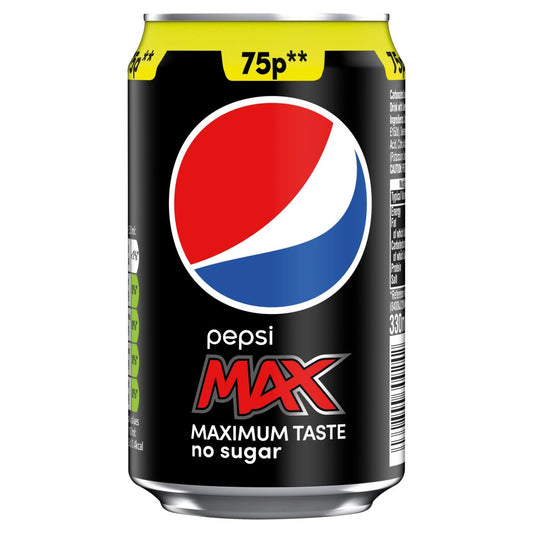 Pepsi Max 330ml [PM 75p ], Case of 24