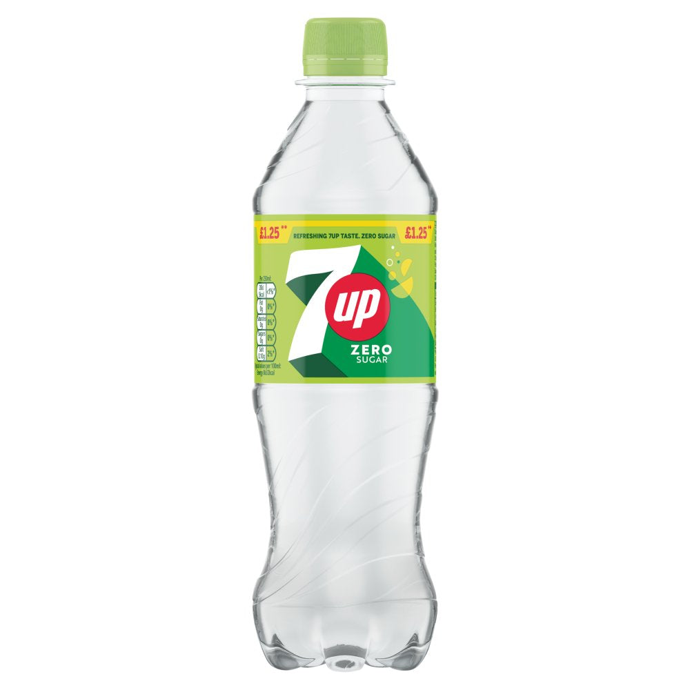 7UP Zero Sugar Free Lemon & Lime Bottle PMP 500ml