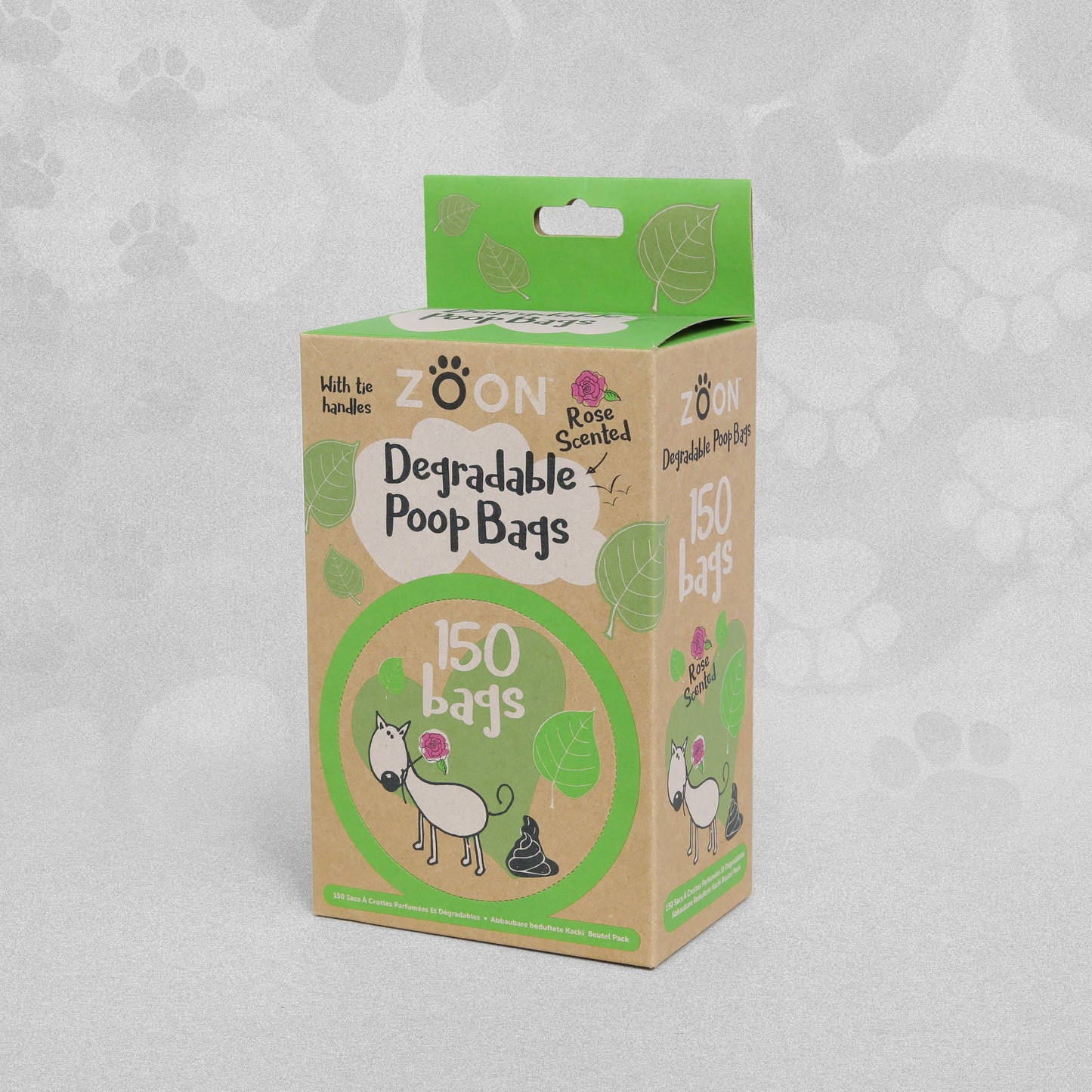 Zoon Degradable 150 Poop Bags - Rose Scented