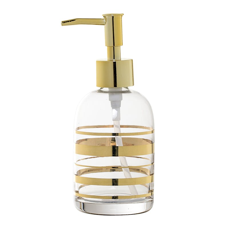 Glass Soap dispenser, gold, H17xD7cm
