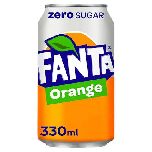 Fanta Orange Zero 330ml, Case of 24