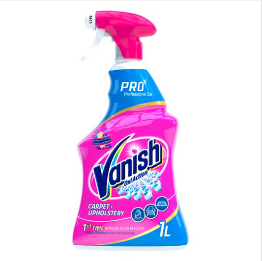Vanish Professional Range Carpet & Upholstery Stain Remover 1L - Case of 1