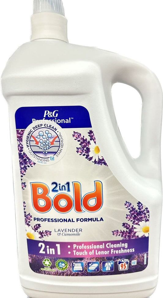 Bold 2In1 Professional Washing Liquid Detergent Lavender & Camomile 90 Washes 4.05L