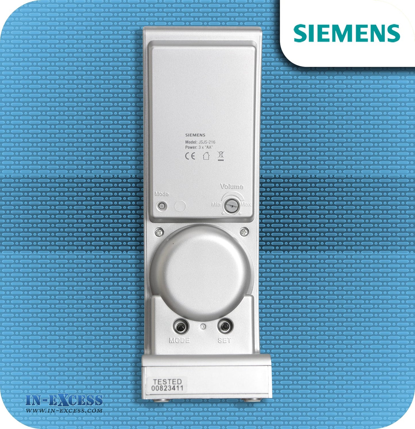 Siemens Azure Wirefree Portable Door Bell Chime Kit JSJS-216 - With JSJS-104W Bell Push (DCWF27)