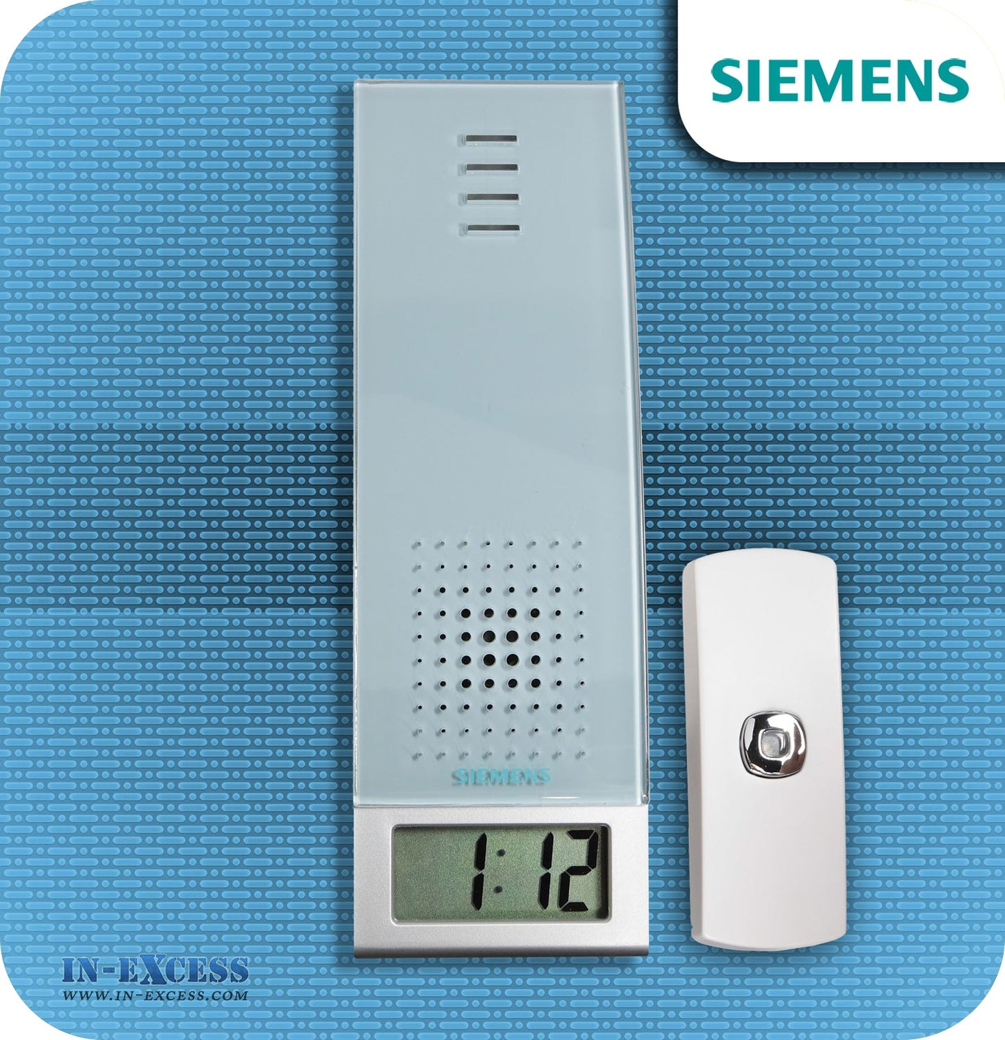 Siemens Azure Wirefree Portable Door Bell Chime Kit JSJS-216 - With JSJS-104W Bell Push (DCWF27)
